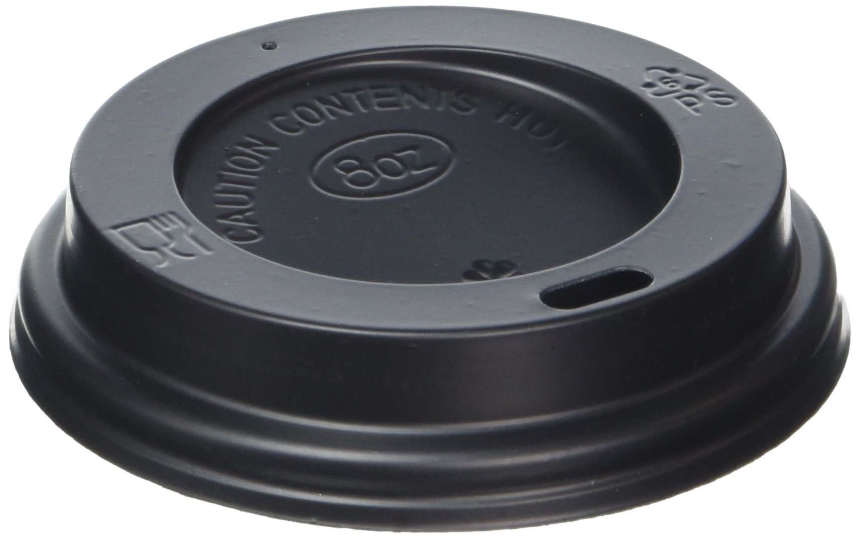 Fiesta Recyclable Lid For Hot Cups Black - 8oz (Pack 50)