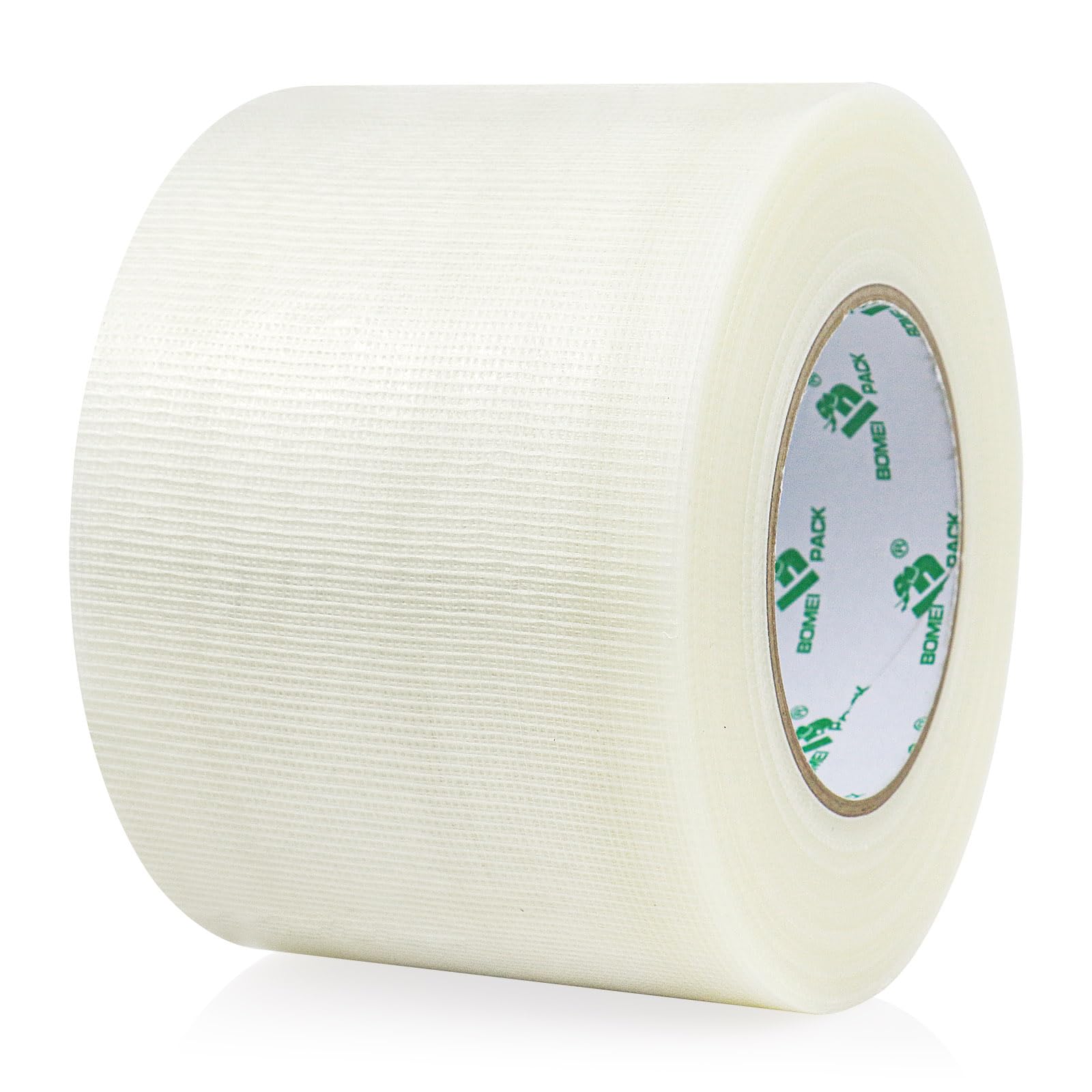 BOMEI PACK Clear Wide Duct Tape Reinforced 100mm x 50m Waterproof 4 inch Gaffer Tape clear for Fixing Repairing,craft DIY book repair,carpet Edge seaming,Heavy Duty Box Sealing,Bundling