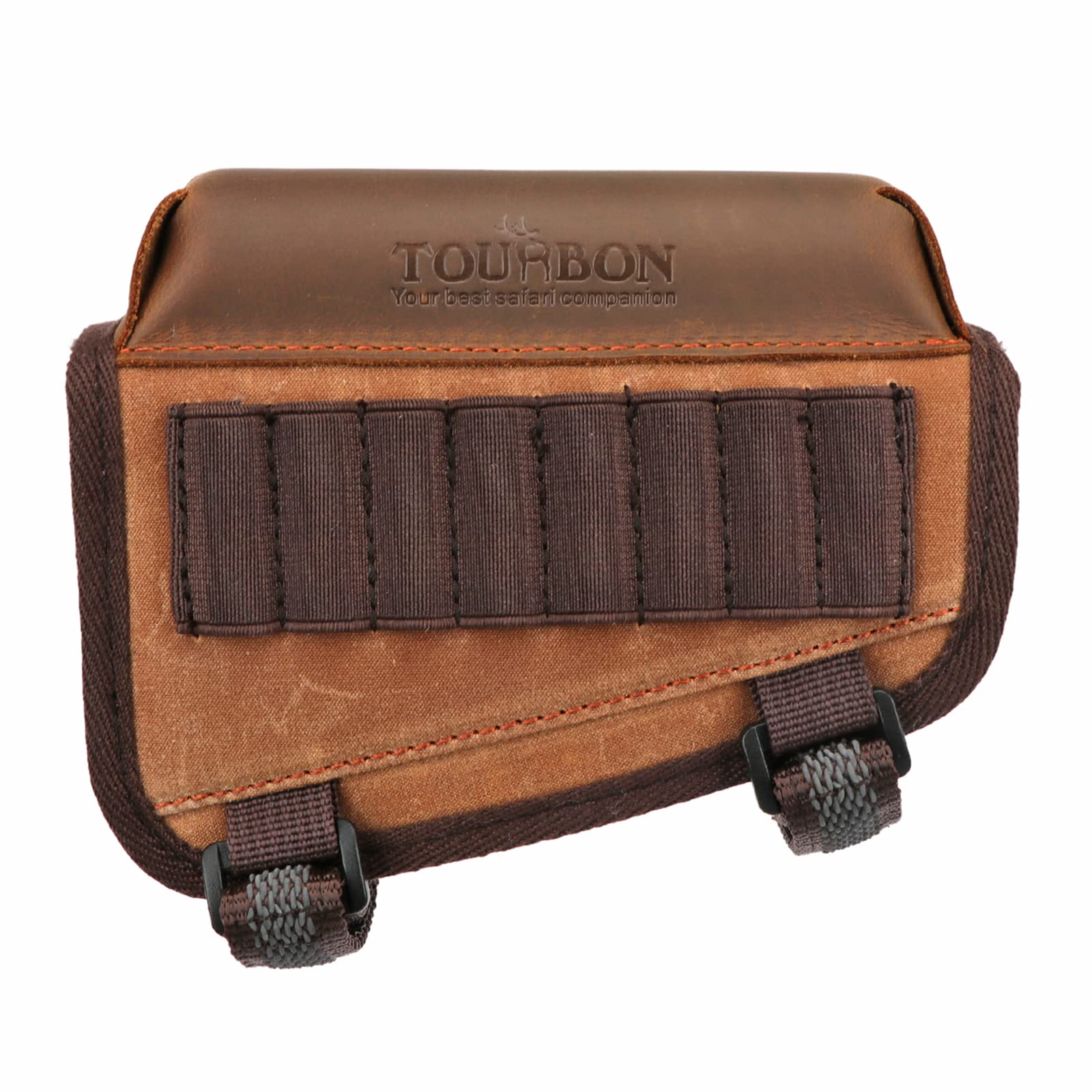 TOURBON Waxed Canvas Buttstock Cheek rest Rifle Cartridge Pouch Right Handed