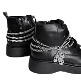 Gownsella 2PCS Shoe Charms Chain Shoelace Chains DIY Punk Shoe Accessories Decoration for Boot Sneaker Bag Handbags Pants Chain Keychain Cool Party for Girl Women