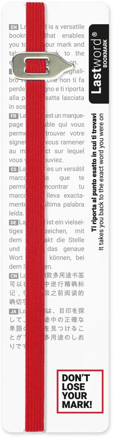 Lastword Bookmarks, Elastic Bookmark Perfect for Any Book Office, for Women Men and Children, Don't Lose Your Mark