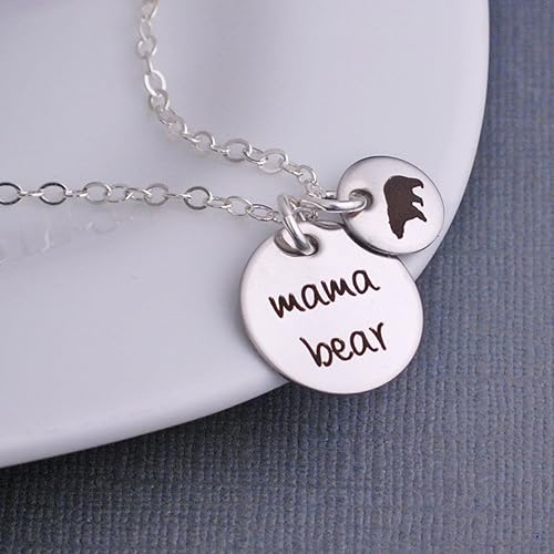 mama bear necklace silver