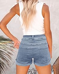 Hilltichu Womens Relaxed Fit Casual High Waist