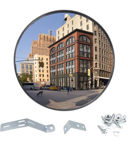 Miroir Convex Incassable 30 Cm 230° – Miroir Sécurité Circulation ABS Pour Allée, Parking, Garage, Chambre – Angle Mort Éliminé