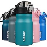 BJPKPK Stainless Steel Insulated Water Bottle with Straw Lid 14oz Reusable Metal Thermal Flask Bottles Keep Cold and Hot,Laguna