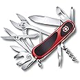 Victorinox Evolution S557 Grip Swiss Army Knife, 21 Functions, Swiss Made Pocket Knife with Large Blade, Screwdriver and Wire Stripper - Red/Black