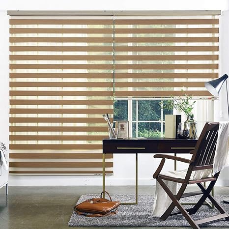 Amazon Eehaus プレミアム 木目調生地 調光 ロールスクリーン ロール カーテン ブラインド 1cm単位 オーダーメイド W60 X H90 Cm Brown 右側 ロールスクリーン オンライン通販