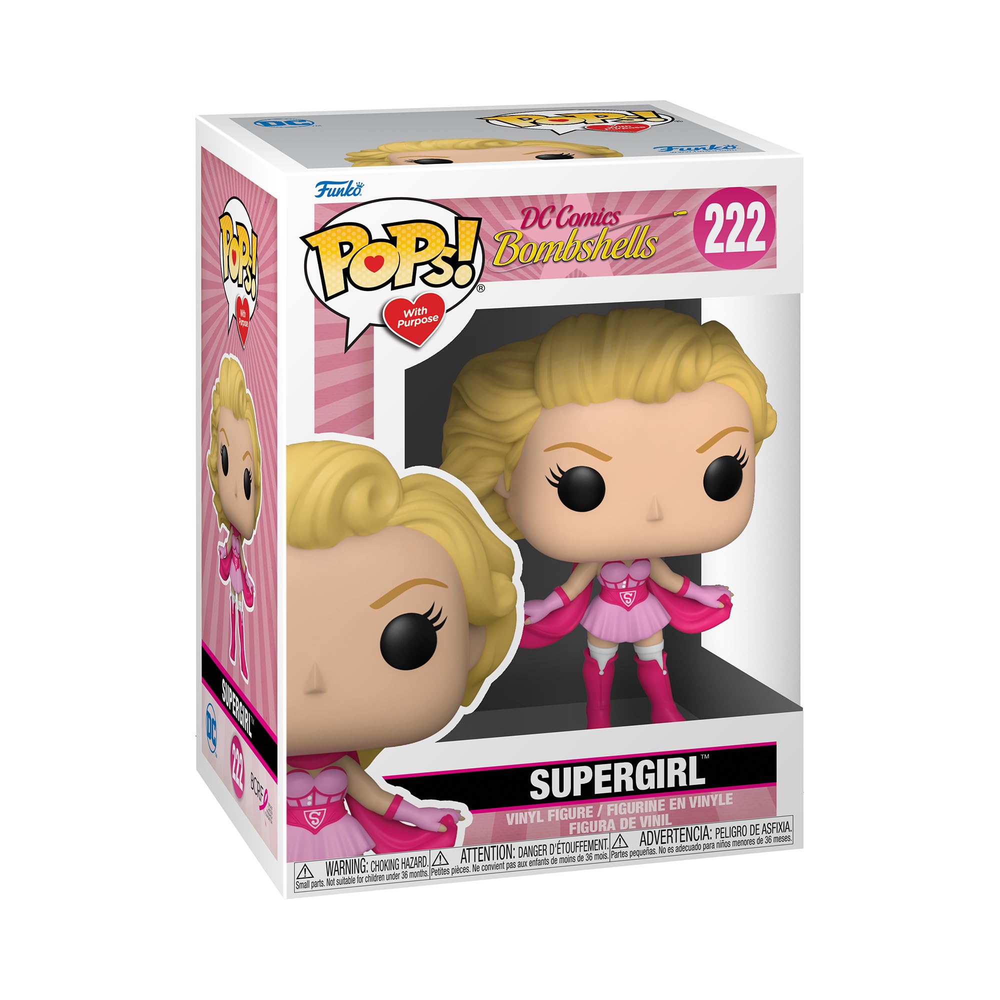 Funko POP! Heroes: Breast Cancer Awareness - Bombshell Supergirl - DC Comics - Collectable Vinyl Figure - Gift Idea - Official Merchandise - Toys for Kids & Adults - Comic Books Fans
