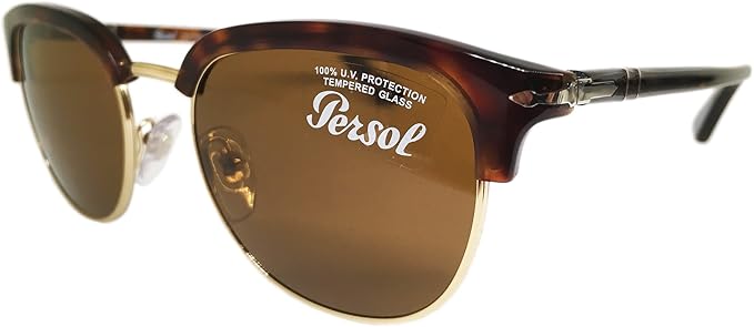 Amazon Persol ペルソール サーモントブロータイプ サングラス 正規輸入品 3105s Col 24 33 フレーム 茶系 ゴールド レンズ 茶 サングラス 通販