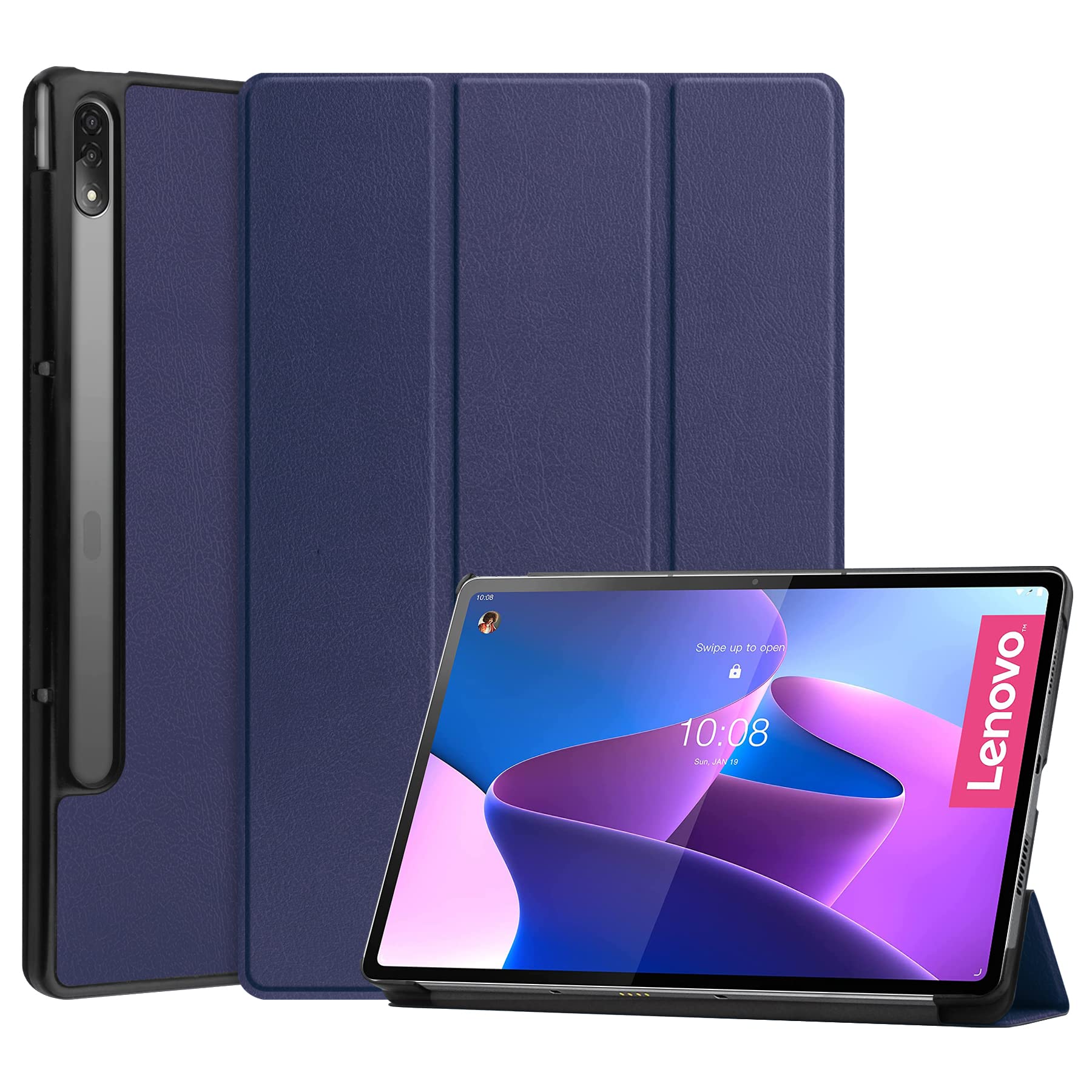 Lobwerk Protective Case for Lenovo Tab P12 Pro 12.6 Inch Slim Case with Stand Function and Auto Sleep/Wake Function Blue