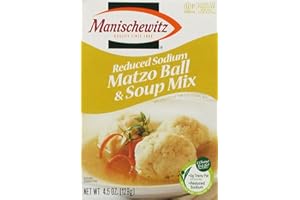 MANISCHEWITZ Reduced Sodium Matzo Ball & Soup Mix, 4.5-Ounce Boxes (Pack of 6)