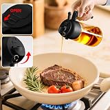 Sweet View 2-in-1 Oil Sprayer and Dispenser 470 ml Black Glass Bottle view 3