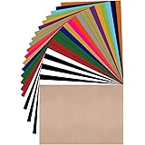JANDJPACKAGING Heat Transfer Vinyl HTV Bundle 10"x12" - 25 Pack Assorted Colors HTV Vinyl, Iron On Vinyl for Cricut & Silhoue