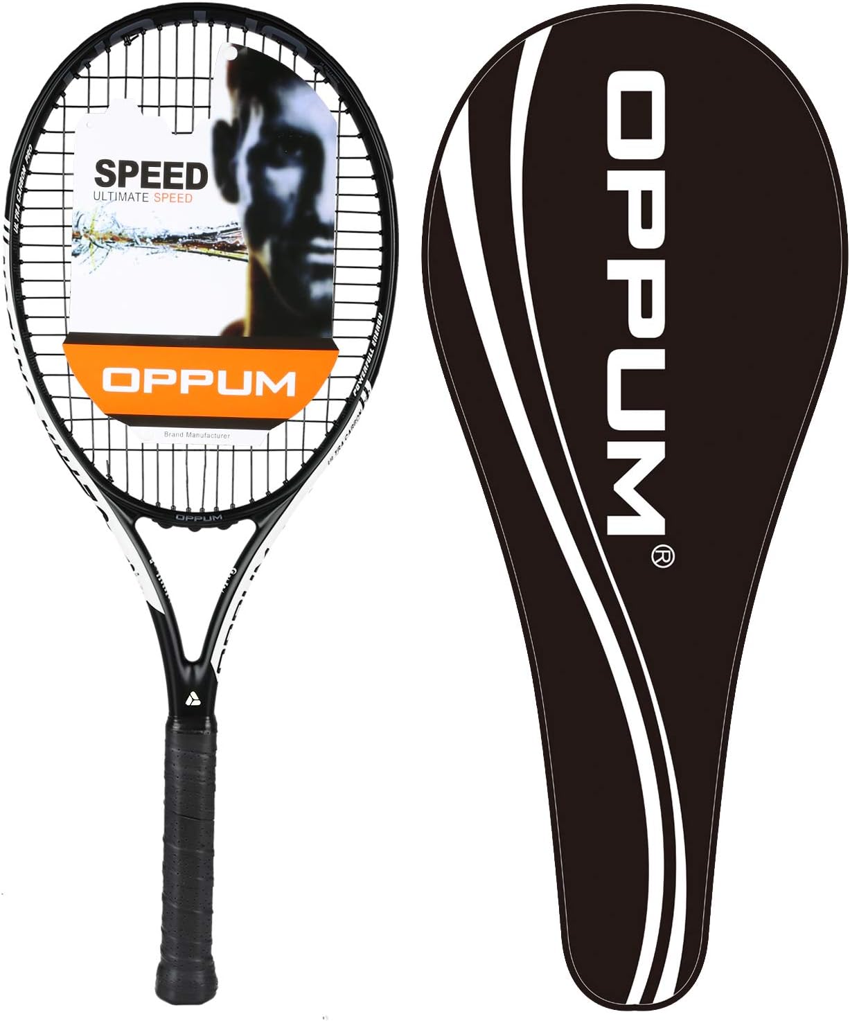 oppum New Graphene Ultra Carbon Pro Tennis Racket, 360 Super Light Speed Team Tennis Raccquet (Graphene Racket PRO-2000 (Black White), 4 3/8) : Sports & Outdoors