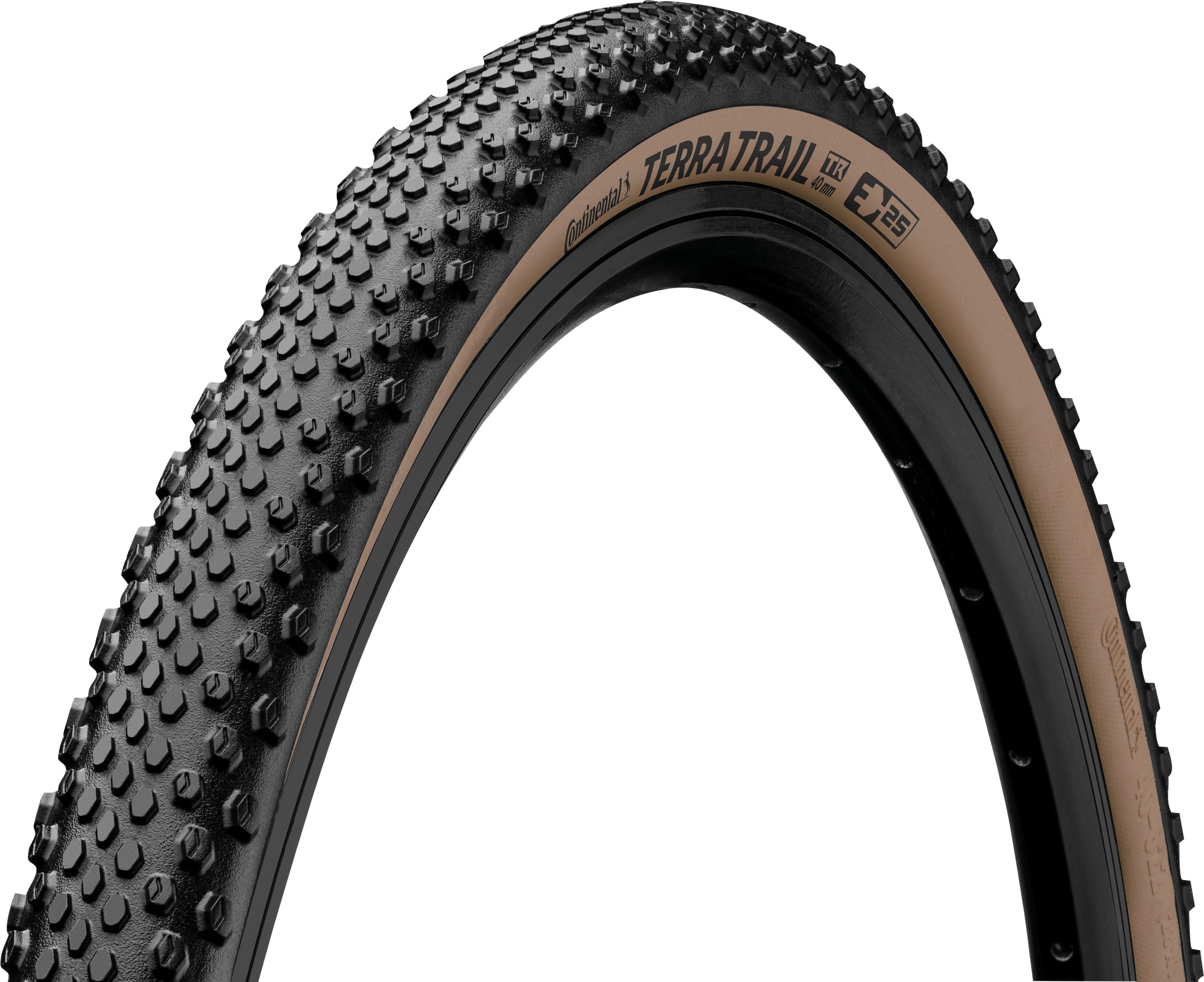 Continental - Continental 40-622 Terra Trail (700 x 40C) Black/Brown Foldable Skin Tire Shieldwall - 1 Piece