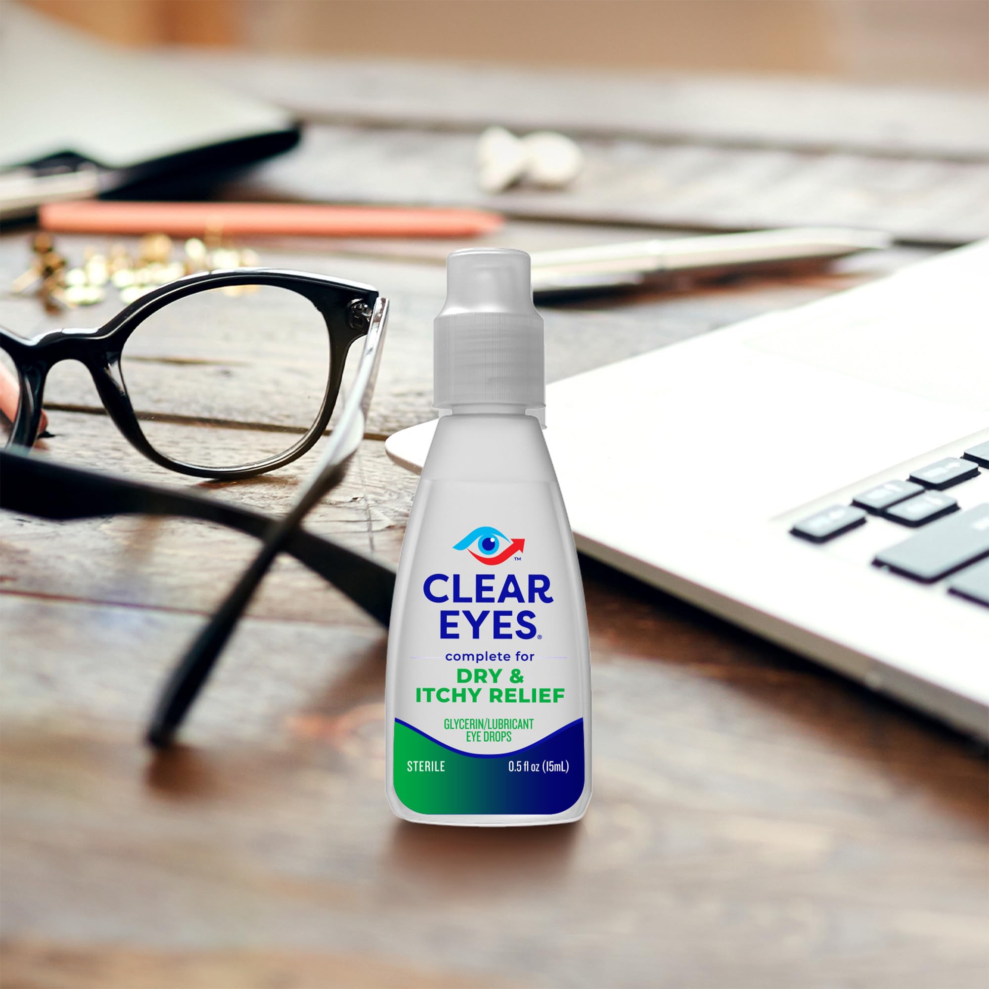 Clear Eyes Dry & Itchy Eye Relief Eye Drops, 0.5 Fl Oz