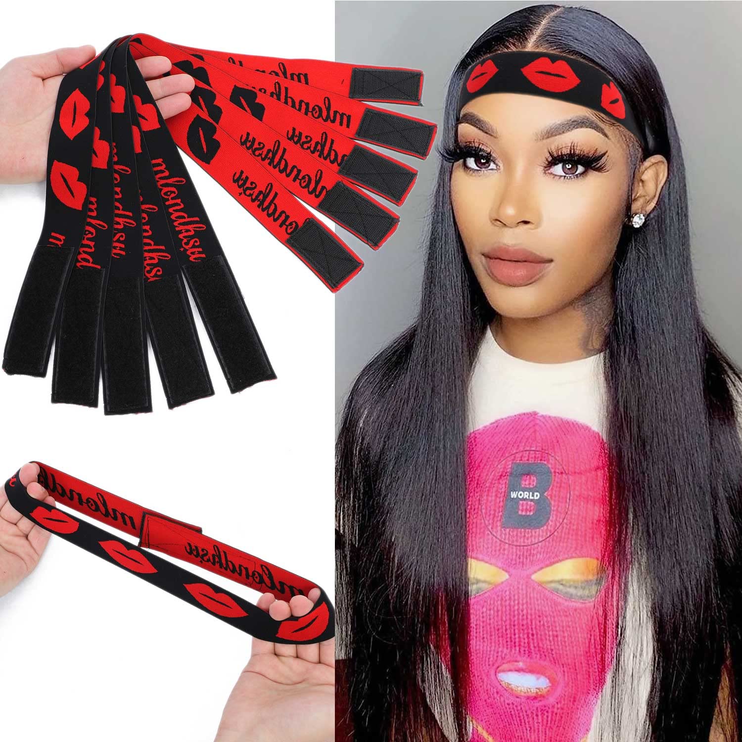 PIESOYRI Wig Bands for Keeping Wigs in Place, Melt Band for Wigs, Elastic Band for Wigs, Edge Bands Wig Bands