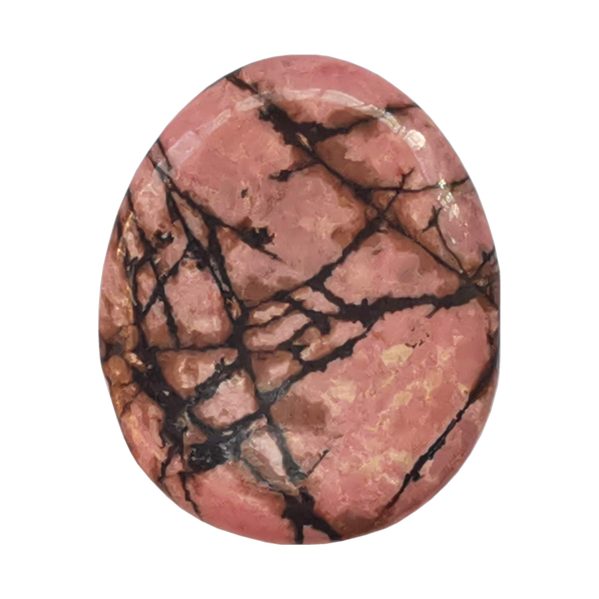 Manekieko Natural Rhodonite Water Drop Chakra Thumb Worry Stone,Stress Relax Healing Reiki Crystal Pocket Palm Stones