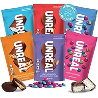 UNREAL Complete Variety Pack (6 Bag Sampler) | Less Sugar, Fair Trade, Non-GMO Ingredients with no Corn Syrup or Sugar Alcoho