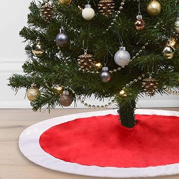 Amazon Com Lalent Christmas Tree Skirt 48 Inches Large Red