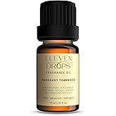 Eleven Drops Mahogany Teakwood Diffuser Oil – Premium Fragrance Oil for Cold Air Diffusers, Home, Office, DIY Candles – Rich Woody Aroma, Long Lasting, Pet Friendly, Made in USA, 10ml Glass Bottle
