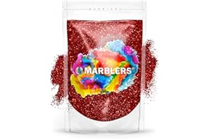 MARBLERS Twinkle Glitter [Santa Red] 3oz (85g) | Fine | Non-Toxic, Vegan, Cruelty-Free | Face, Body, Eyeshadow, Hair, Festival, Party Makeup | Nail Art, Polish | Resin, Tumbler, Slime, Craft