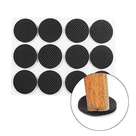Iktu Self Adhesive Round Felt Pads Non Skid Floor Protector Furniture Sofa Furniture Chair Balance Pad Noise Insulation Pad Floor Bumper - 38mm