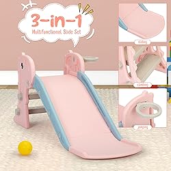Nyeekoy 3 in 1 Toddler Slide, Kids Slide Climber