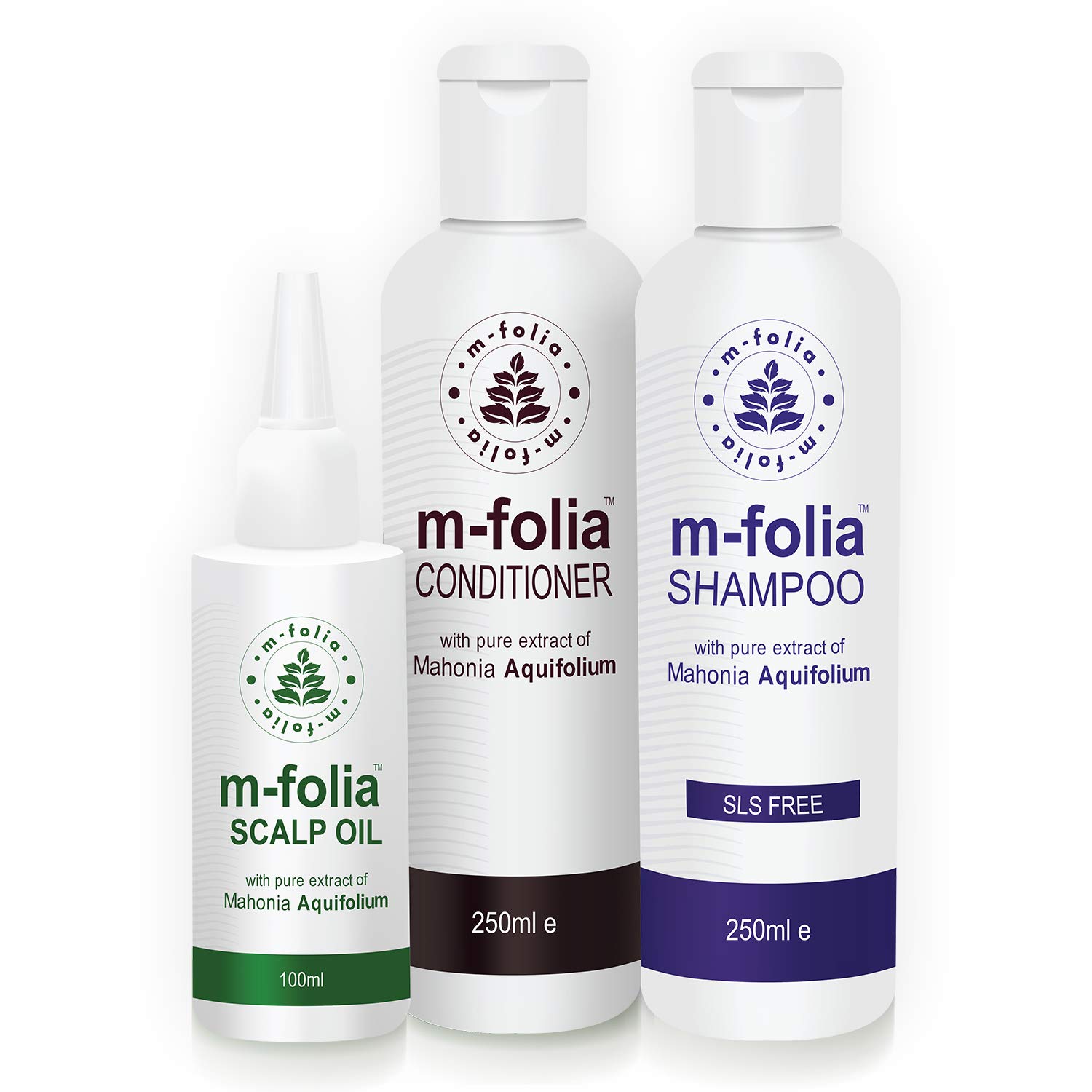 M-FOLIA Hair Care Set Plus Combination Pack containing M-Folia Psoriasis Shampoo Scalp Oil and Conditioner Formulated to Combat the Symptoms of Psoriasis Eczema and Dry Scalp