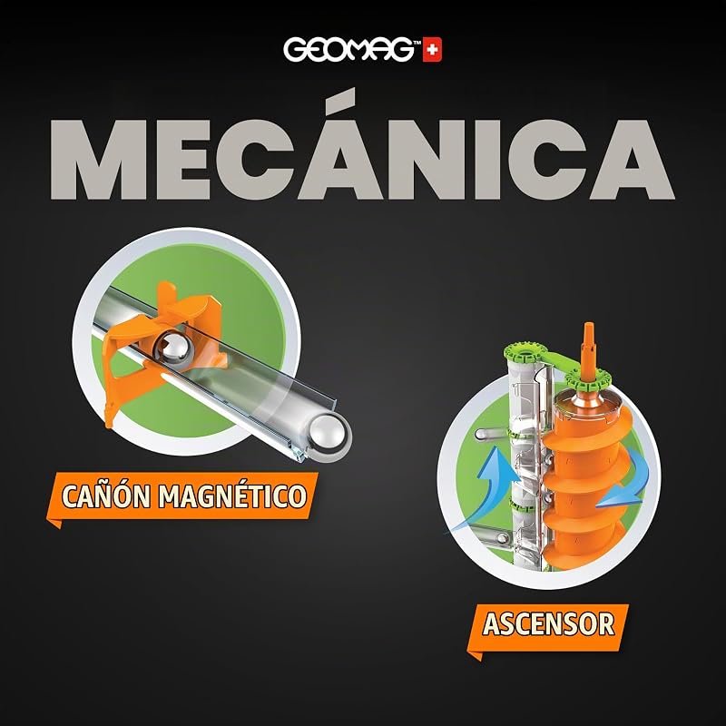 - Mechanics Gravity Elevator Circuit - Jogo Educativo e Criativo para Crianças - Blocos de Construção Magnéticos, Circuito de Blocos Magnéticos - Conjunto de 207 Peças
