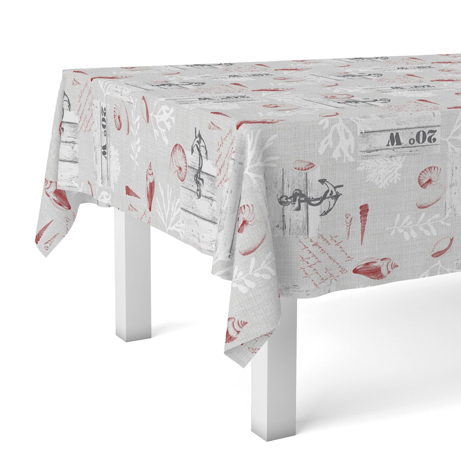 Martina Home Tablecloth oilcloth NARCEA 260X140 Red