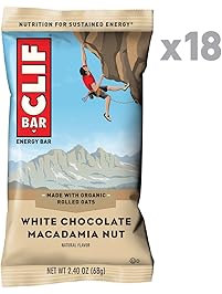 Clif Bar - Energy Bar - White Chocolate Macadamia - (2.4 Ounce Protein Bar, 18 Count)