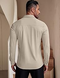COOFANDY Men's Muscle Fit Dress Shirts Wrinkle-Free