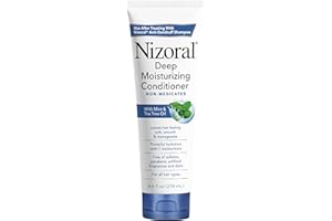 Nizoral Deep Moisturizing Conditioner with Mint & Tea Tree Oil for All Hair Types - Free of Sulfates, Parabens, Artificial Fragrances and Dyes, 9.4 oz