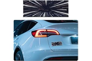 Heenvn Time Space Tunnel Emblem Sticker for Tesla Model 3 Y S X Cybertruck 2026 2025, Rear Trunk Sticker Decal Decorations