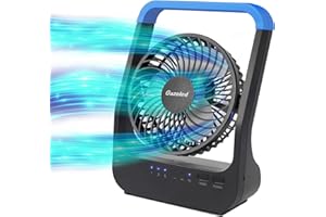 Battery Operated Fan, Camping Fan Battery Powered, Super Long Lasting, Portable D-Cell Battery Powered Desk Fan with Timer, 3
