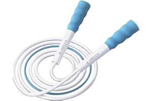 FEECCO FITNESS FEECCO Kids Jump rope, Fast and Lightweight Speed Jump Rope, 9ft Adjustable Rope with Silicone Grip, Suitable for Toddlers, Young Kids and Women…