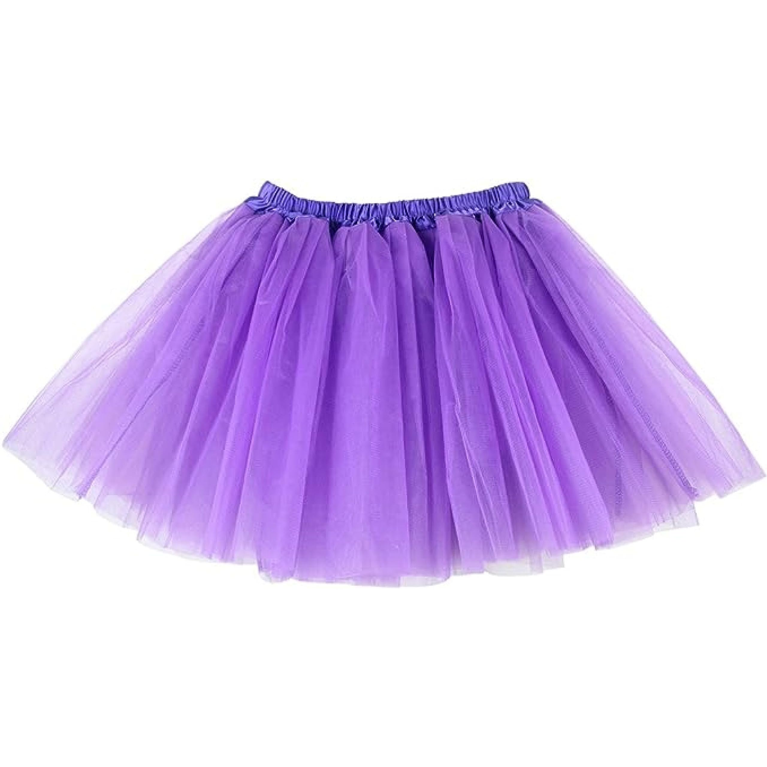 Lizzy | Tutu Skirt, 3-Layered, Adult, Purple, Tulle | Elastic Waistband, Lightweight, Vibrant Colour | for Fancy Dress, Hen Party, Ballet, Halloween — image 1