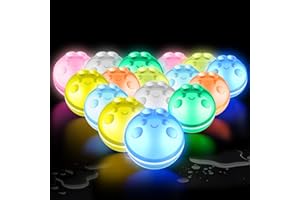 MAKE KIDS SMILE BUBBLE FUN 16Pcs Light Up Reusable Water Balloons for Kids & Adults, Self Sealing Magnetic Water Balls, Silicone Water Bombs with Mesh Bag, Splash Water Ball for Summer Outdoor Pool Beach Activities