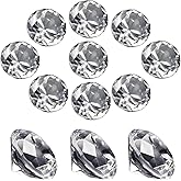 XHKDSYMC 100Pcs Clear Acrylic Diamonds 1 Inch Wedding Table Scatters Gemstones Confetti for Vase Fillers,Floral Decor,Bridal Shower Decorations,Home Centerpieces,Candle Display (Clear)