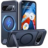 TORRAS Magnetic &amp; Stand for Google Pixel 9 Pro Case/Pixel 9 Case, Black | Compatible with MagSafe, Built-in Kickstand, 12FT Mil-Grade Drop Protection, Slim Fit for Google Pixel 9/9 Pro Phone Case