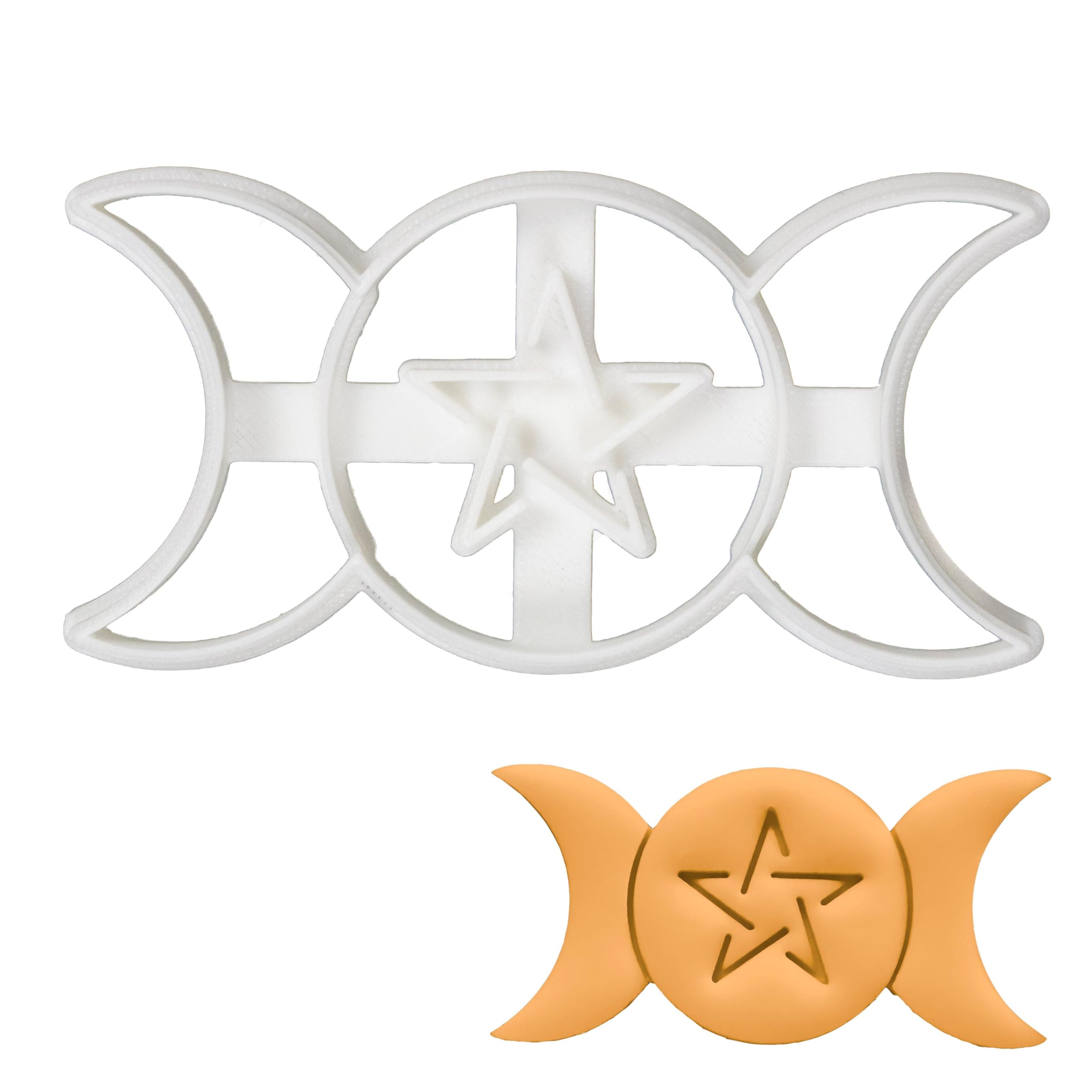 BAKERLOGY Triple Goddess Cookie Cutter - Detailed Biscuit Cutter Design for Baking and Crafts, Ideal on Fondant, Dough, Clay