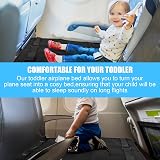 DINGBLUE Toddler Airplane Bed Extender Hammock for Kids Travel - Black view 2