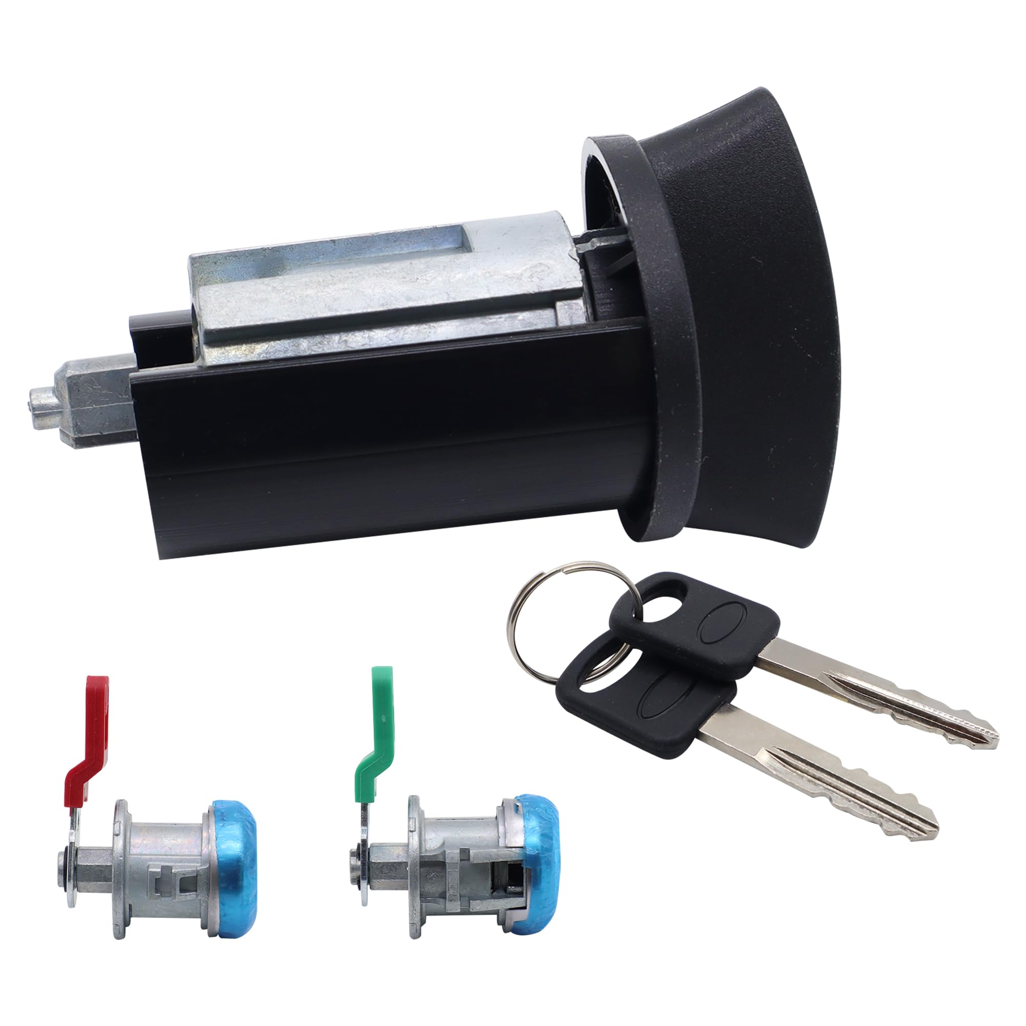 Photo 1 of Door Lock Cylinders & Ignition Switch Compatible with Ford F250/350 1997-2007, Excursion, Expedition, Explorer & More, Lincoln Blackwood, Navigator Replace# LC6177 + DL5885 X2 + 597638 (No chip)