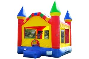 HERO KIDDO HeroKiddo Castle Commercial Grade Bounce House for Kids and Adults (with Blower), Basketball Hoop, Outdoor Indoor, Birthday Party, Rental Quality, Big Inflatable, All Seasons