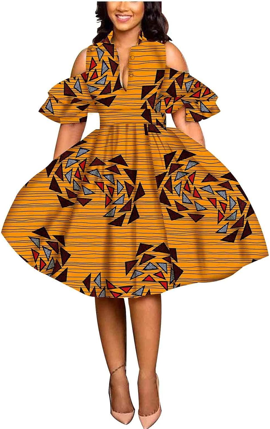 Private Customized African Women Dresses Plus Size Ankara Print Party