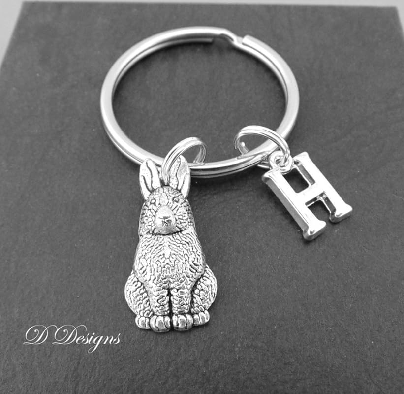 Rabbit Keyring Personalised: Amazon.co.uk: Handmade