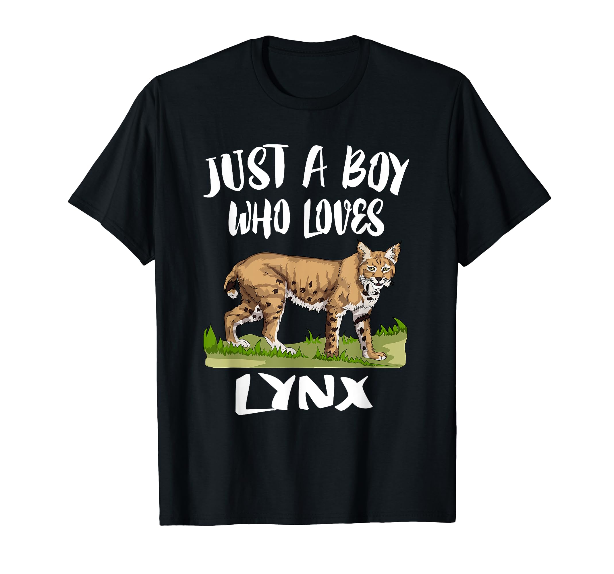 Just A Boy Who Loves Lynx Animal Cat T-Shirt