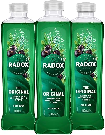 Radox Mineral Therapy Bath Soak Original 500ml 3 Pack Juniper Thyme All Skin