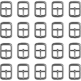 20pcs Shoes Buckles Metal Single Prong Pin Shoes Buckles, Adjustable Slide Buckle, Multi-Purpose Roller Buckle for Leather Craft, Hardware Making Pin for Shoe Bag Leather Belt Backpack Replacement